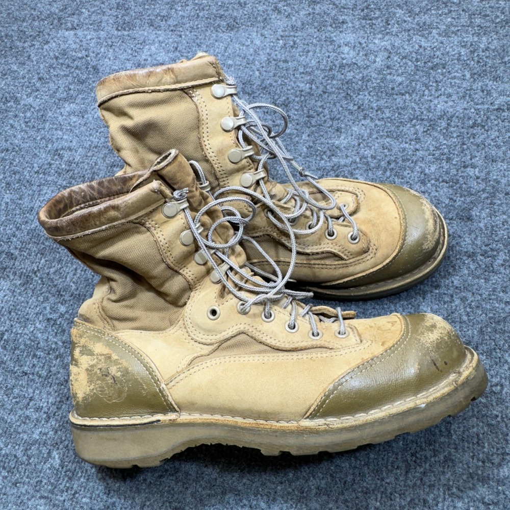 Danner USMC RAT Mojave Hot Boots Mens 9 R Brown Military Combat Vibram 15676 USA